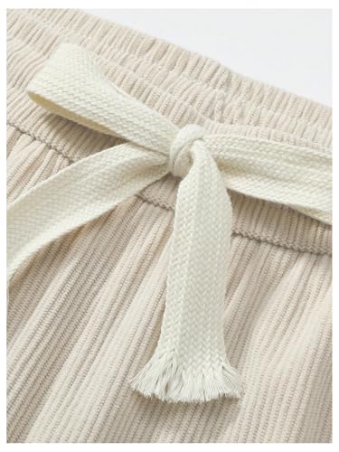 SHENHE Men's Corduroy Straight Leg Pants Elastic Waist Casual Travel Going Out Loose Pants3