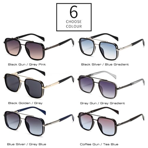 Double Bridges Women Luxury Sunglasses Retro Gradient Shades UV400 Men Punk Outdoor Sun Glasses2