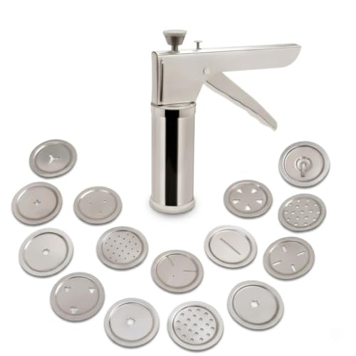 Image of Stainless Steel Kitchen Press with 15 Different Types of Jalies, (chakari Maker, Regular)