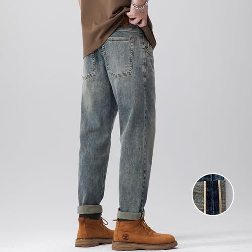 Jeans Pants Trouser Denim Red Ear Quality Stylish Spring and Autumn Loose Casual Slim Classic Men's Long3