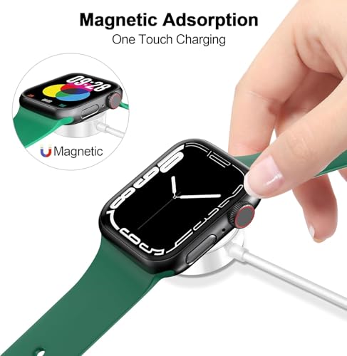 Image of Apple Watch Charger Magnetic Charging Cable,[USB C Port] Wireless Charging Cable Compatible with iWatch Series Ultra /10 /9 /8 /7 /6 /SE /SE2 /5 /4 /3 /2[3.3FT /1M],White