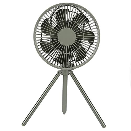Ventilador de camping recargable portátil con luz led y batería portátil verde 5