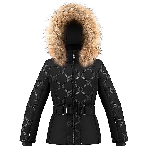 Veste de ski 1003 Embo Black3 Poivre Blanc fille noir pour le ski de piste