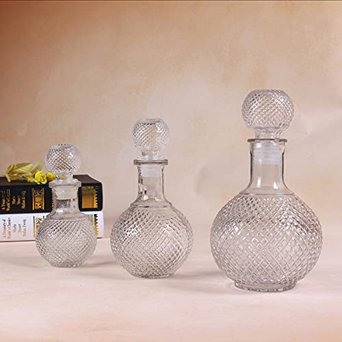Daerzy Garrafa de vidro decantador rápido em forma de bola transparente Garrafa de vinho de uísque d