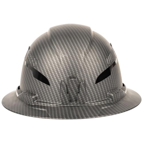 Casco duro con patrón KARBN premium, protección de ala completa clase C 7