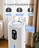 Warm & Cool Mist Humidifiers for Bedroom 500 sq ft, AILINKE 2.1Gal/8L Top Fill Humidifier Large Room with Essential Oil Diffuser, Large Room Humidifiers for Home Baby Nursery Office Plants, White