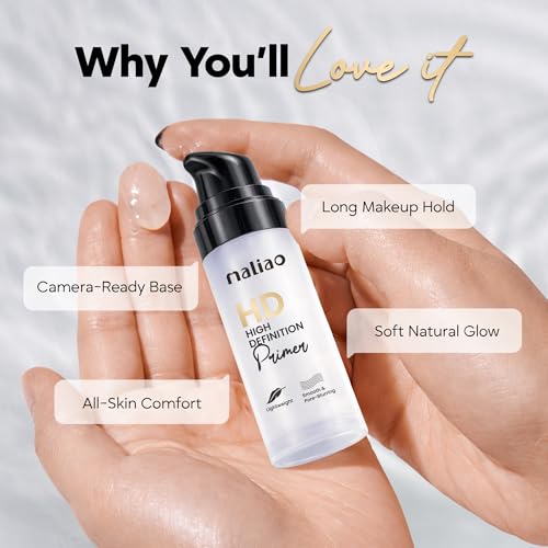 Image of Maliao HD High Definition Primer | Pore-Minimizing & Mattifying Formula | Long-Lasting Makeup Base | Smooths & Preps Skin |15ml