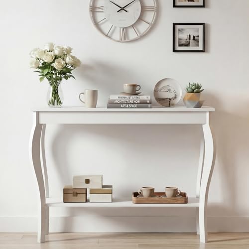 ChooChoo Narrow Console Table, White