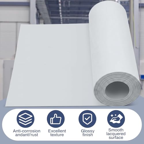 Image of Yaocom White Aluminum Flashing Roll 10inch x 10ft