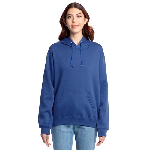 Image of Fruit of the Loom Men's Eversoft Fleece Pullover Hooded Sweatshirt, Moisture Wicking & Breathable