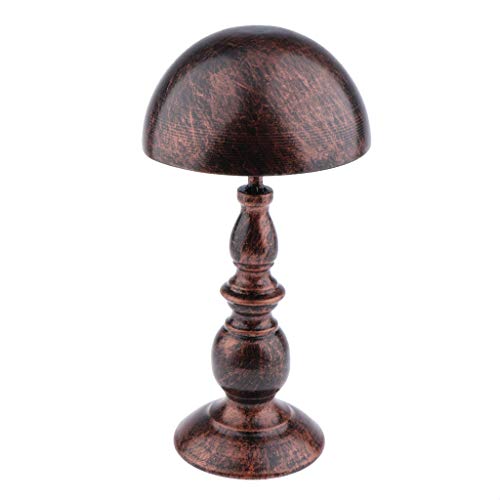 Cintre de perruque rétro et support de présentoir de casquettes bronze - 7