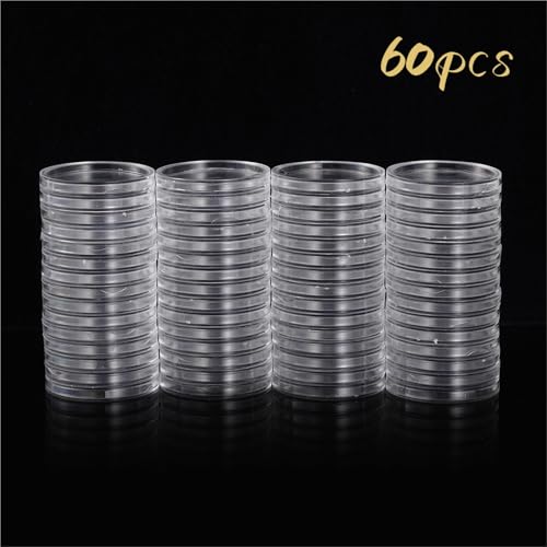 Capsulas transparentes para monedas 120 piezas miniatura 5