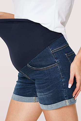 Short de maternité en jean extensible et confortable en taille S - 2
