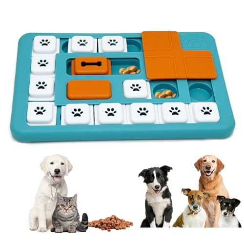 BEYOURCHOI 犬 知育玩具 犬 おもちゃ 犬 猫用 知育玩具 ノーズワーク 犬 ノーズワークマット 犬 知育玩具 早食い防止 犬 おもちゃ 音が鳴る 犬 ペット食器 ペット給餌 分離不安 ストレス解消 脳トレ 集中力向上 嗅覚訓練 運動不足 早食い防止 小/中/大型犬 (青/橙,L2)