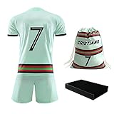 Rainbirth Kids Soccer Jerseys Youth #7 Football Shirt Uniform & Sport Backpack Birthday Gift for...