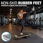 The Original STEP Exercise Step Platform, Health Club Size Stepper for Exercise at Home with 4 Stackable Risers for Height Adjustments - Image 4