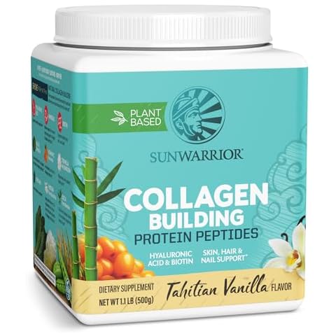 Vegan Collagen Protein Powder Plant-based | Hyaluronic Acid Minerals Biotin Soy Free Dairy Free Gluten Free NON-GMO | Vanilla 20 Servings | Collagen Building Peptides by Sunwarrior Cover