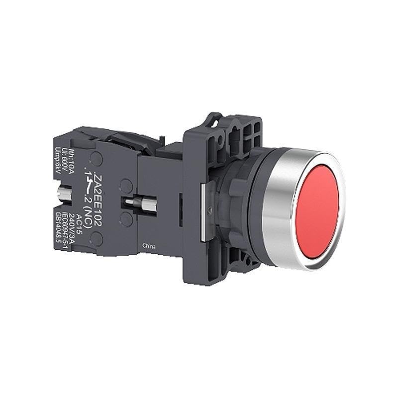 XA2 Flat Head self-Locking Button Flat Head self-Locking Button red 1NC | XA2EH042