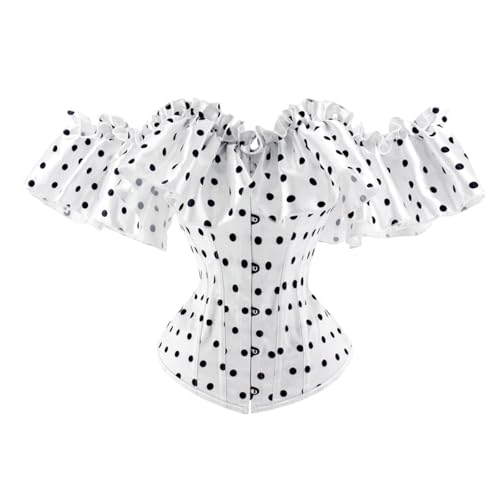 Bustier en brocart manches courtes haut corset médiéval vêtement scène
