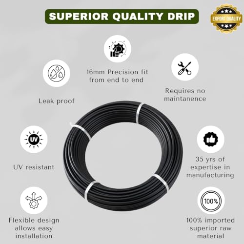 Image of Premier Feeder Line - 6MM for Drip Irrigation |50 Meter|UV Resistant Irrigation Pipe for Plants Garden Agriculture | Efficient Watering & Easy Installation