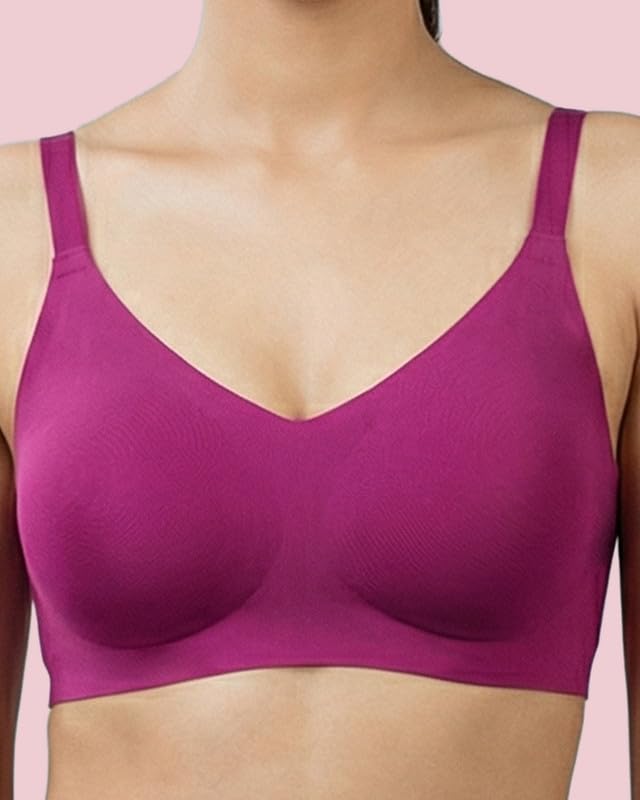 Image of Women's Cotton Padded Full Coverage Bonded Bra | Seamless T-Shirt Bra | Wire-Free | Breathable Cotton Fabric | Elastic-Free Bottom Band & Armholes | No Marks, No Digging | Pack of 1