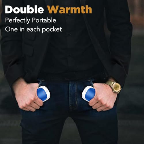 Image of 2 Pack Hand Warmers Rechargeable, Portable Electric Hand Warmers Reusable, USB 2 in 1 Handwarmers, Outdoor /Indoor /Warm Gifts for Men Women