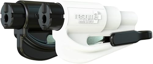 resqme Herramienta de escape de coche con llavero de emergencia original, cortador de cinturón de seguridad 2 en 1 y rompevanas, fabricado en