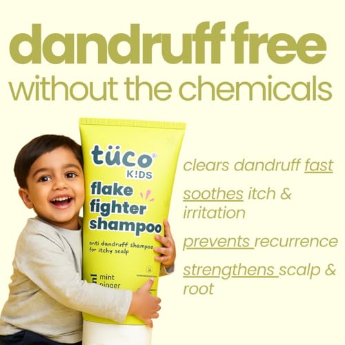 Image of TuCo Kids Flake Fighter Anti Dandruff Shampoo | Dry & Itchy Scalp | Paraben & SLS Free | 100 ml (Pack of 2)