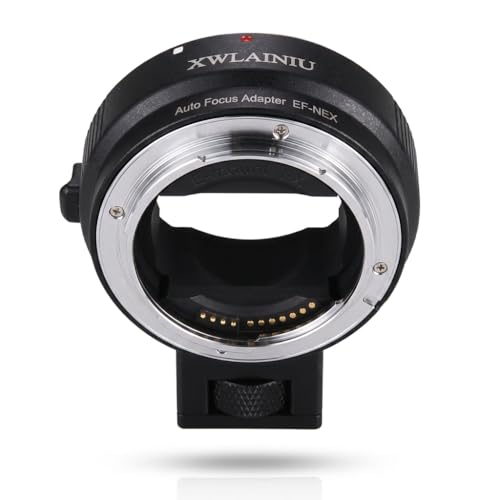 XWLAINIU EF-E Auto Focus Lens Adapter Metal Mount Converter Ring for Canon EF/EF-S Lenses to E Mount Image Stabilizer & EXIF Support Compatible with A7 Series