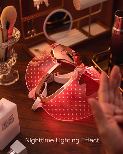 NEWKEY Ultra-lightweight Cordless Red light Therapy Mask for Face, Silicone LED Face Mask Light Therapy, Red Light for Wrinkles Blue Light for Acne, NEW PDT Technology,Timing 10-minute Treatment - Image 7