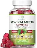 Purify Life Saw Palmetto Gummies for Men & Women - Saw Palmetto Extract Supplement for Hair Growth, Hormone Balance & Prostate Health - Vegan, Pectin Formula, Non-GMO, Gluten Free - 60ct