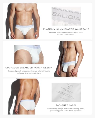 SALIGIA Men’s Briefs 3-Pack – Sexy, Tag-Free & Ultra-Fine 100S TENCEL™ Modal Underwear with No Fly Pouch4