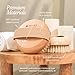 Bare Botanics Dry Body Brush for Lymphatic Drainage - Improve Circulation w/Gentle Exfoliation for Soft Skin - Ergonomically Designed w/Elastic Strap - Soft but Firm Natural Boar Bristles