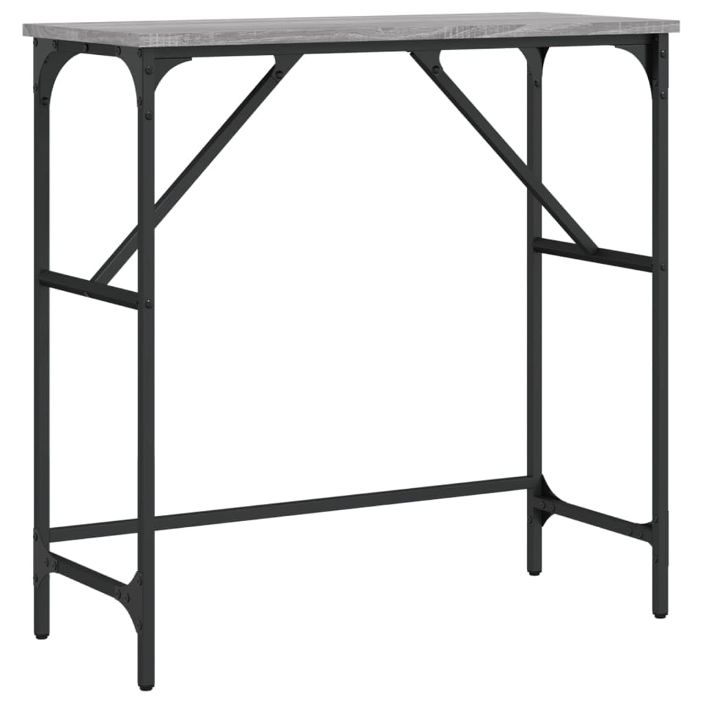 Tavolino Alto E Stretto Tavolino Soggiorno Moderno Tavolino Basso Da Salotto Salotto Da Giardino Esterno Tavolino Consolle Grigio Sonoma 75x32x75cm in Legno Multistrato per Sala Studio