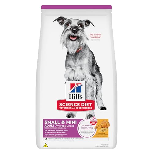 Ração Hill's Science Diet Adultos 7+ Pequenos e Mini para Cães Idosos sabor frango - 7.03kg