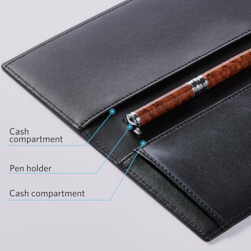 Image of CoBak Checkbook Cover for Women & Men - PU Leather Case with RFID Blocking | Classic Design Check Book Holder for Personal and Business