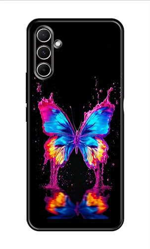 Image of Metal TPU Printed Back Cover for Samsung Galaxy A35 5G (Butterfly -J1) 360 Degree Protection | Camera Protection -25092024(AR)