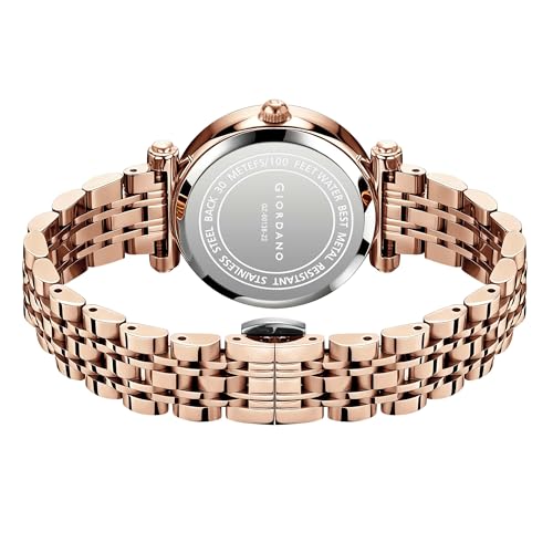 Giordano Analog Watch for Women, Rose Gold, Red - Image 7