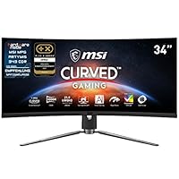 MSI ARTYMIS 343CQRDE 34 Zoll 1000R Curved Gaming Monitor, 3440x1440 (UWQHD), 165 Hz, 1ms, AMD FreeSync Premium, VA, 21:9 Ultrawide, HDR400, Schwarz