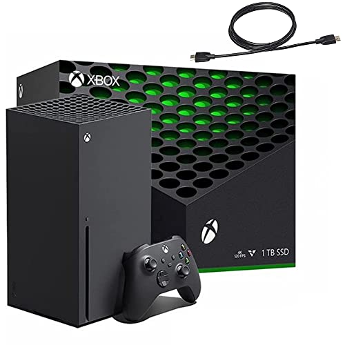 Microsoft Xbox Series X 1TB Gaming Console Console + 1 Wireless Controller – Backward Compatible with Thousands of Games, Fine-Tuned Performance, True 4K Gaming, Up to 120 FPS – HDMI_Cable