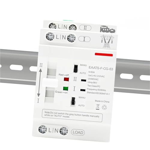Commutateur de transfert automatique contre les coupures de courant réseau et PV 63A