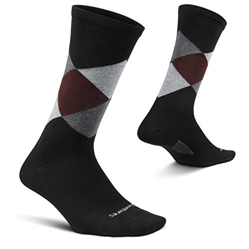Feetures Everyday Ultra Light Cushion Crew Sock for Men - Moisture-Wicking Socks