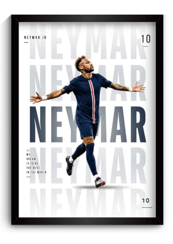 Image of Funk You Store Neymar Poster Framed | Neymar Wall Art Posters Framed | Brazilian Edition Football Legend | Premium Sports Decor for Football Fans | Motivational Wall Poster (F 254)