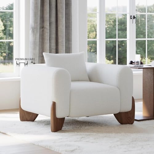 Image of Upholstered 3 Seater Sofa Three Seater Sofa with Wooden Legs for Living Room Hotels & Offices (3+1)