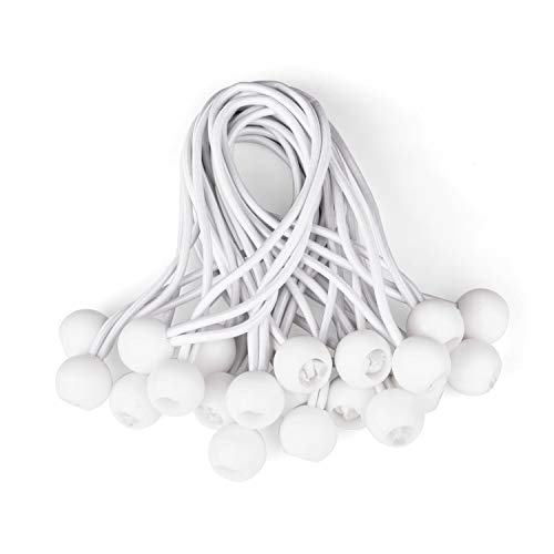 TOPOWN 40Pcs Tensores Elasticos Tensor de Lonas Tensores con Bola para Carteles, Lonas, pabellones, Tiendas de campaña Cover