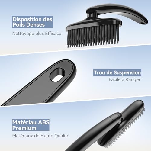 Image of Cleangor Rotatebrush - Rotating Crevice Cleaning Brushes, Home Essentials, Cleaner Scrub Brush Tool, Cleaning Supplies for Shower, Bathroom, Kitchen, Toilet, Window (2, White&Black)
