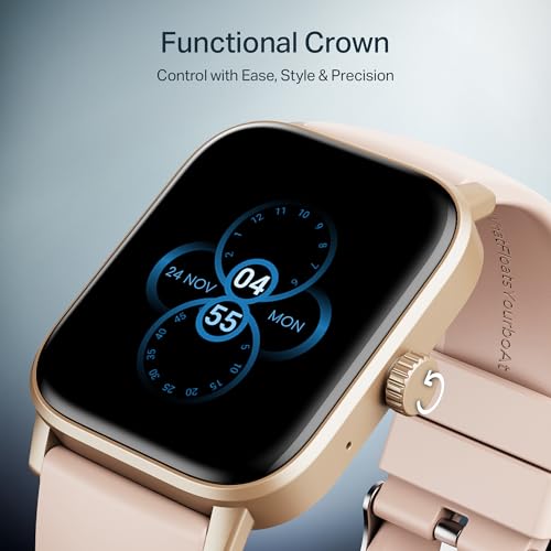Image of Boat Wave Call 3 Smartwatch 1.83 inch HD Display with Animated Watch Faces; BT Calling, Functional Crown, Multiple Sports Modes, IP68, HR, SpO2 Monitor, Smart Watches for Men & Women (Spring Blossom)