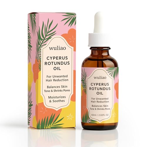Cyperus Rotundus Oil for Hair Removal - Organic Cold-Pressed Cypress Rotundus Oil to Help Reduce the Appearance of Unwanted Hair, Moisturizing &amp; Soothing Body Oil, Gentle for Sensitive Skin, 60ml (1)