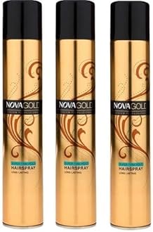 Super Hold Hair Spray For Men & Women of All Hair Types | Professional Strong Hold Hair Styling Spray | No Stiffness & Natural Finish (400 ML) (Pack of 3)
