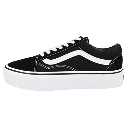 Vans Damen Old Skool Platform Sneaker, Schwarz Black White Y28, 38 EU